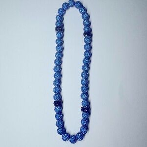 Iced Baseball beaded necklace